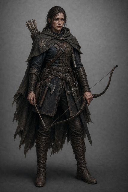 Portret koncepcyjny Kwinty Marv, łuczniczki pułku