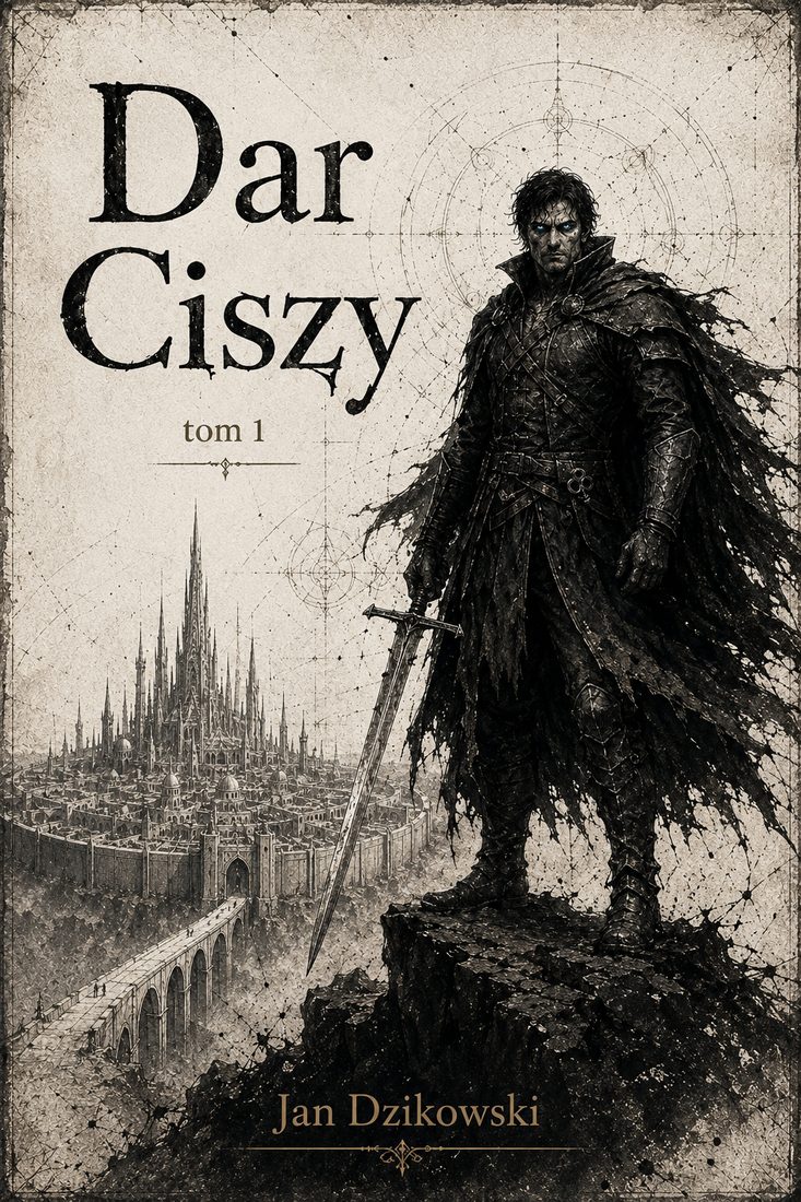 Dar Ciszy, tom pierwszy — okładka koncepcyjna